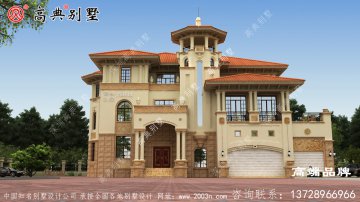 三層樓別墅外觀效果圖給人一種溫