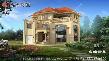 摻雜了現(xiàn)代元素的歐式三層別墅