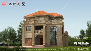 帶車庫的歐式別墅設(shè)計(jì)，空間設(shè)計(jì)合理，
